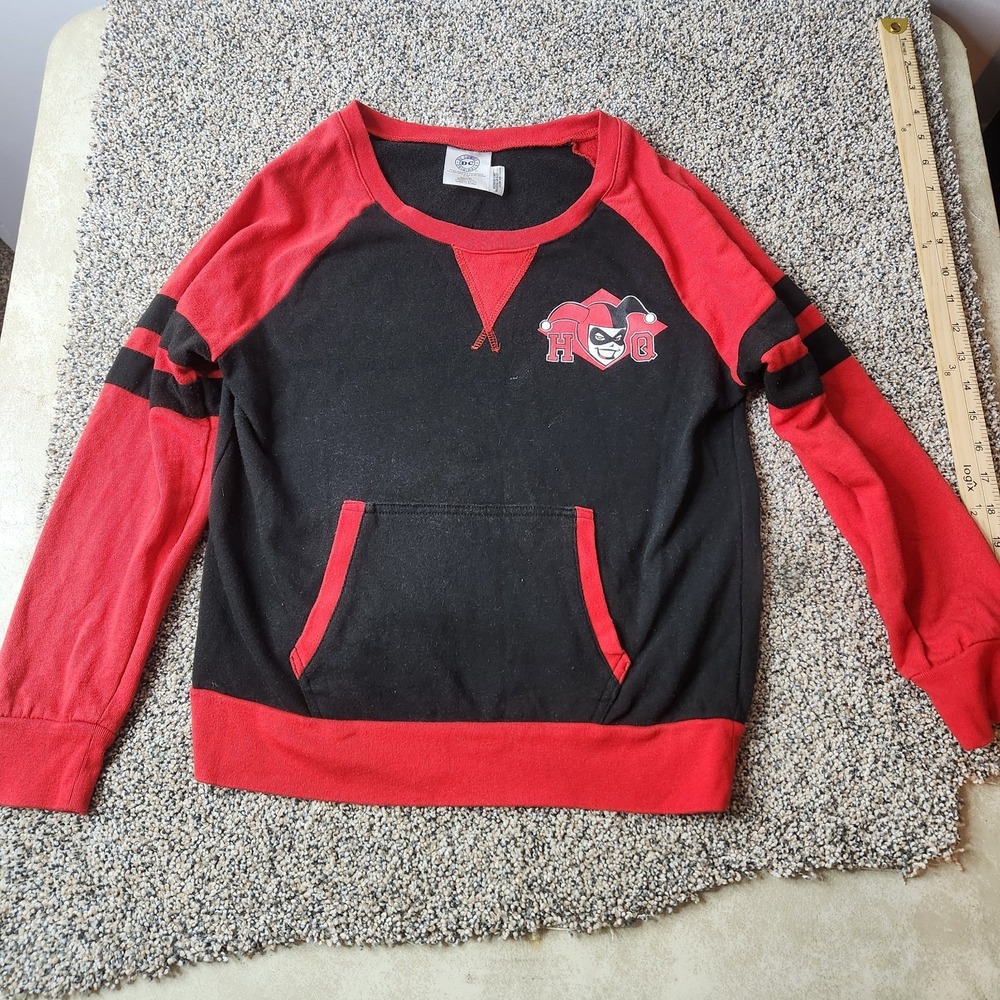 Harley Quinn Dc Comics Black & Red Pullover‎ Junior Size 7-9
